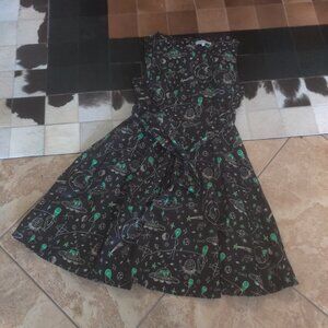 Unique Vintage   Alien print  dress size 1x New